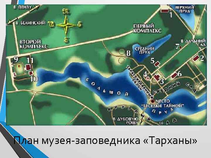 План музея-заповедника «Тарханы» 