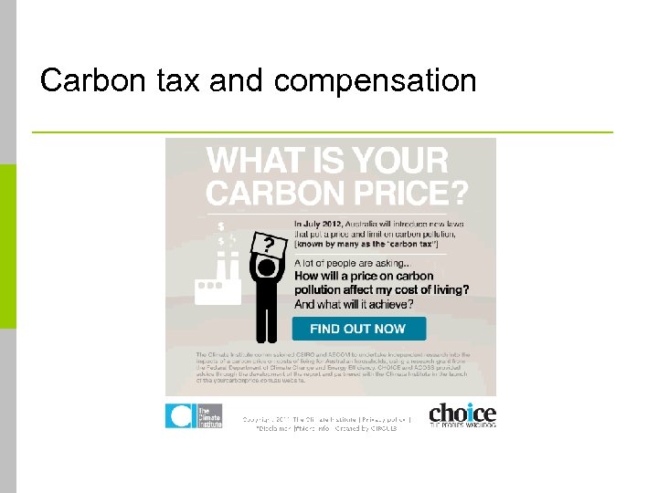 Carbon tax and compensation 