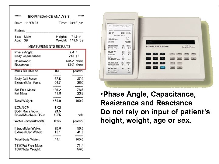  • Phase Angle, Capacitance, Resistance and Reactance Do not rely on input of