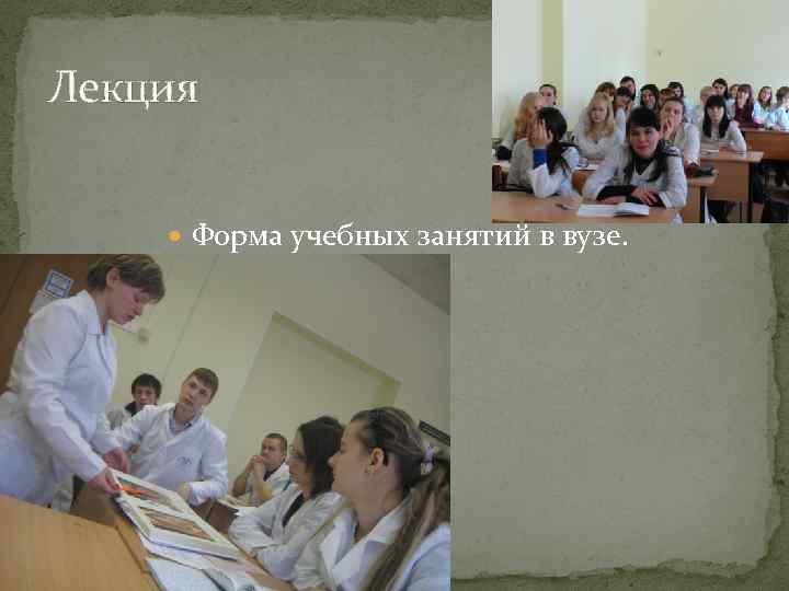 Лекция Форма учебных занятий в вузе. 