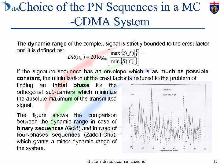 Choice of the PN Sequences in a MC -CDMA System The dynamic range of
