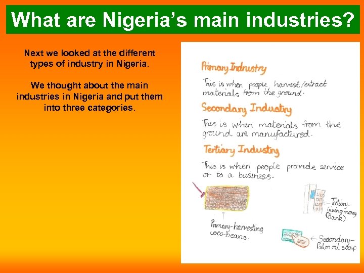 What are Nigeria’s main industries? Next we looked at the different types of industry