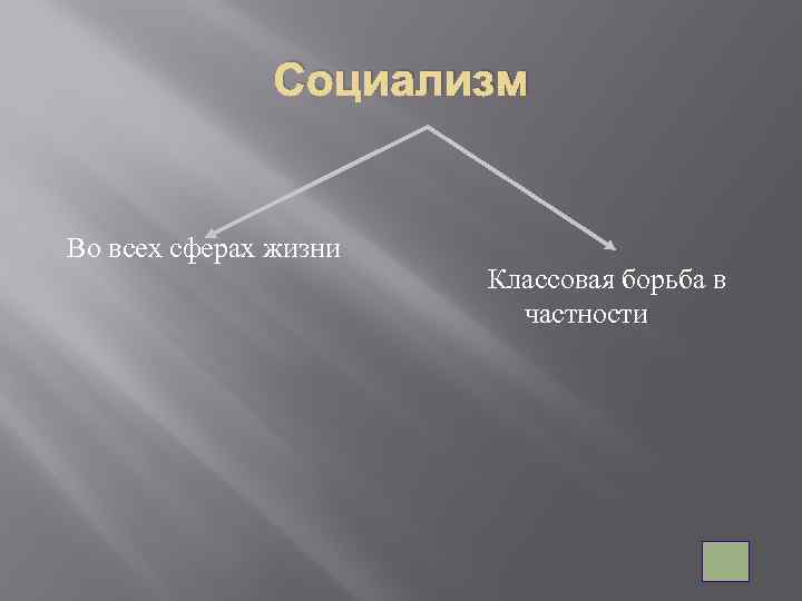 Социализм Во всех сферах жизни Классовая борьба в частности 
