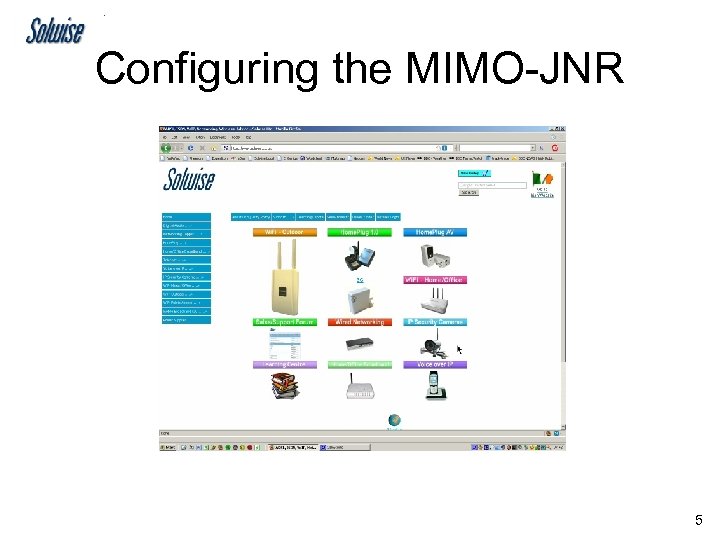 Configuring the MIMO-JNR 5 