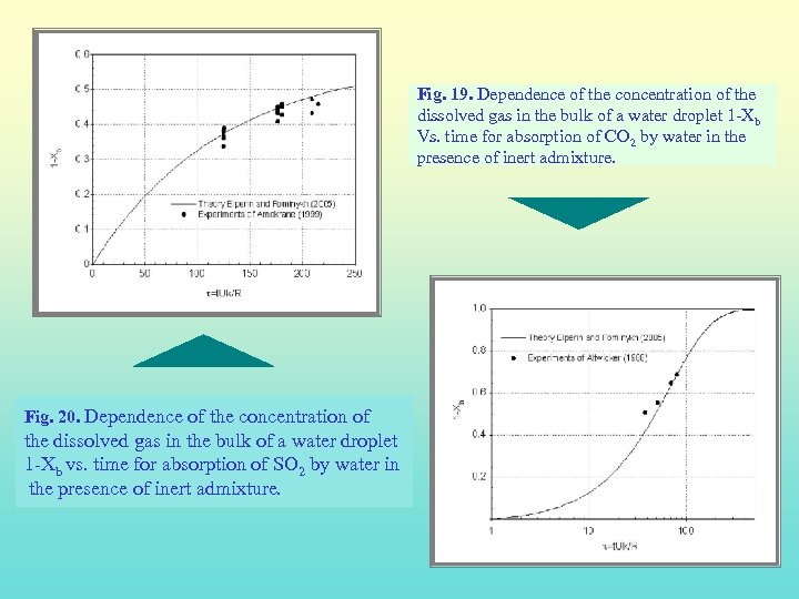 Fig. 19. Dependence of the concentration of the dissolved gas in the bulk of