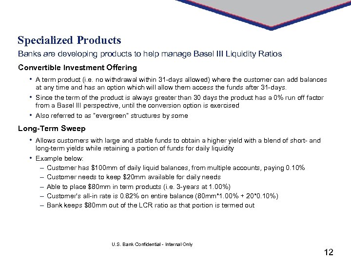 Specialized Products Banks are developing products to help manage Basel III Liquidity Ratios Convertible