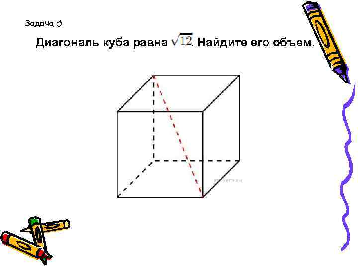 Диагональ куба равна 4 найдите площадь поверхности
