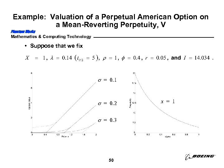 Example: Valuation of a Perpetual American Option on a Mean-Reverting Perpetuity, V Phantom Works
