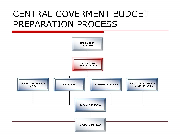 CENTRAL GOVERMENT BUDGET PREPARATION PROCESS MEDIUM TERM PROGRAM MEDIUM TERM FISCAL STRATEGY BUDGET PREPARATION