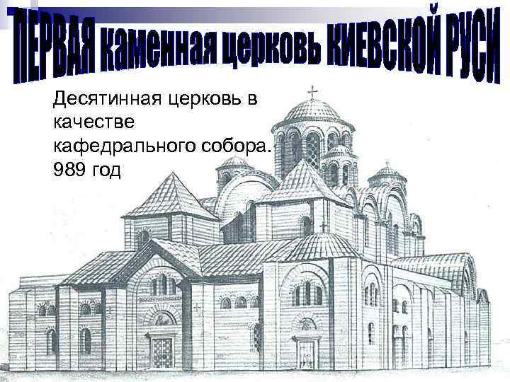Десятинная церковь в качестве кафедрального собора. 989 год 