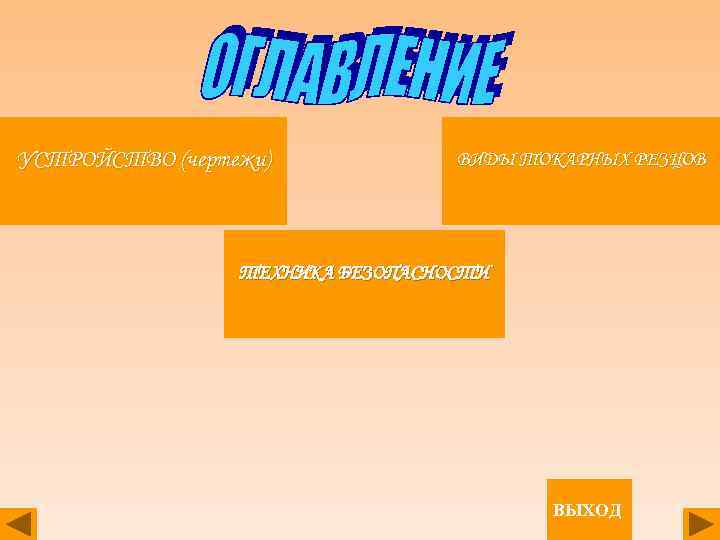 УСТРОЙСТВО (чертежи) ВИДЫ ТОКАРНЫХ РЕЗЦОВ ТЕХНИКА БЕЗОПАСНОСТИ ВЫХОД 