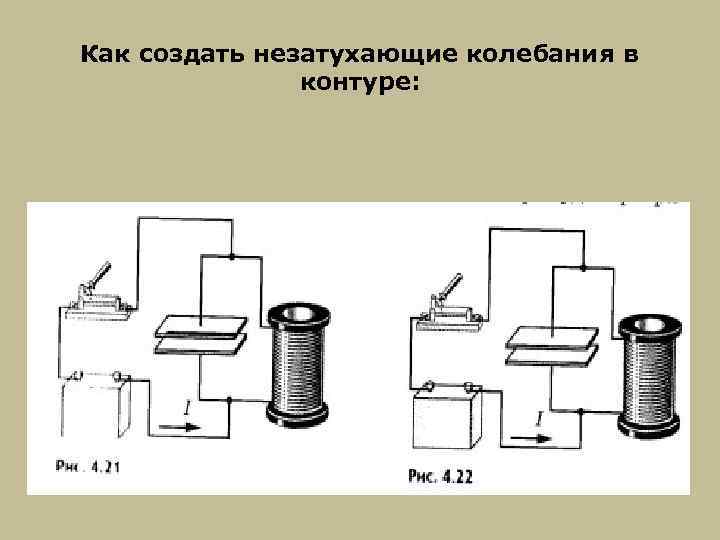 Как создать незатухающие колебания в контуре: 