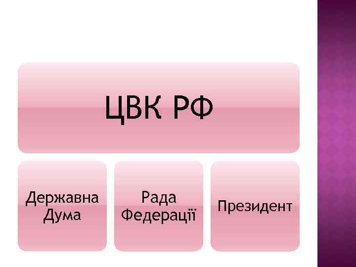 ЦВК РФ Державна Дума Рада Федерації Президент 