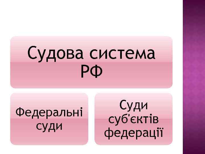 Судова система РФ Федеральні суди Суди суб'єктів федерації 