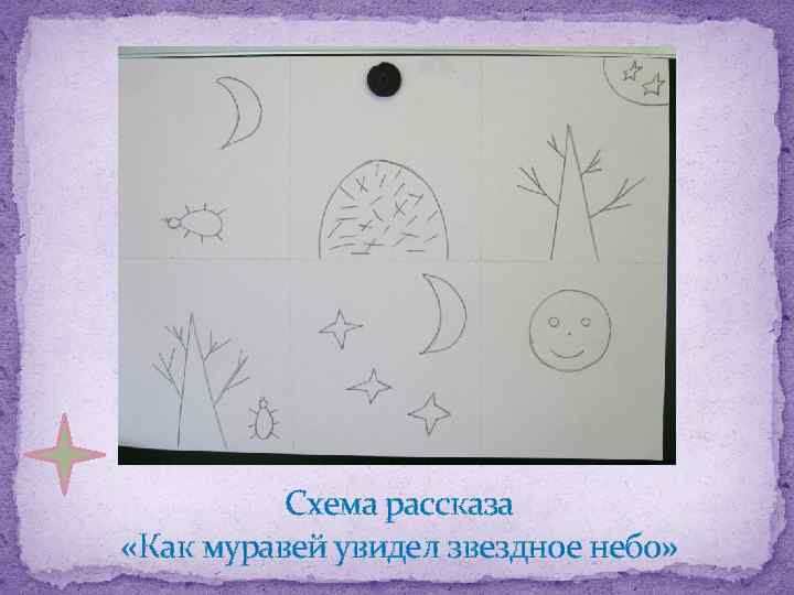 Схема рассказа «Как муравей увидел звездное небо» 