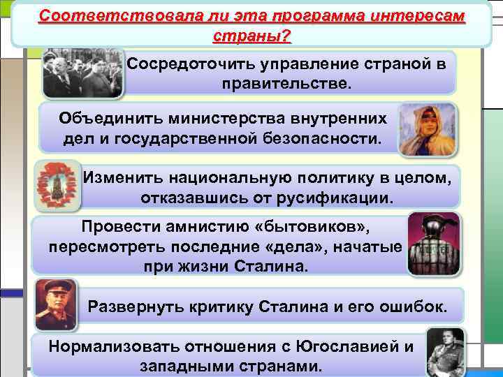 Соответствовала ли эта программа выполнима? Борьба. Кза власть (март-июнь1953 реализация? Берия Как вы думаете,