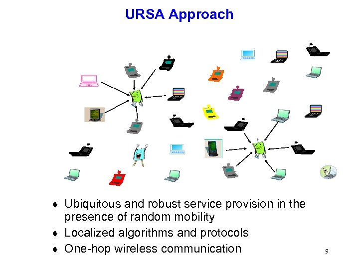 URSA Approach ¨ Ubiquitous and robust service provision in the presence of random mobility