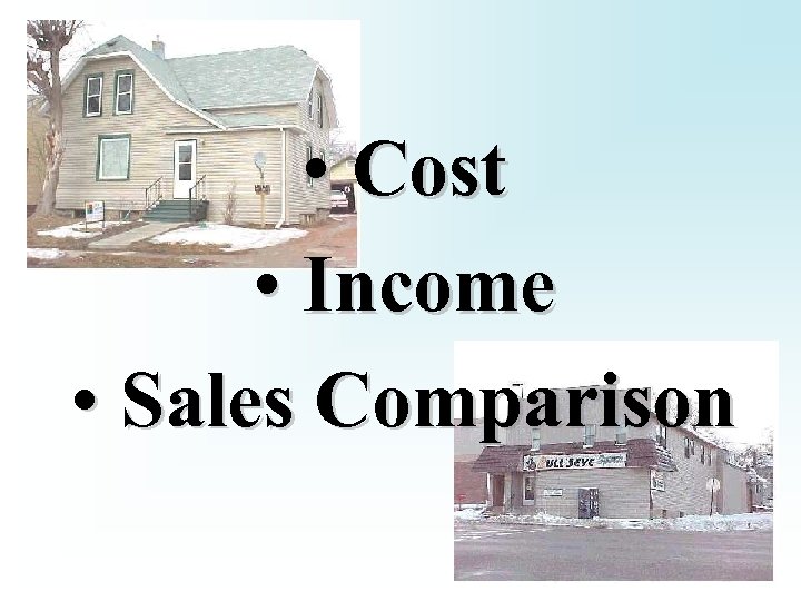  • Cost • Income • Sales Comparison 