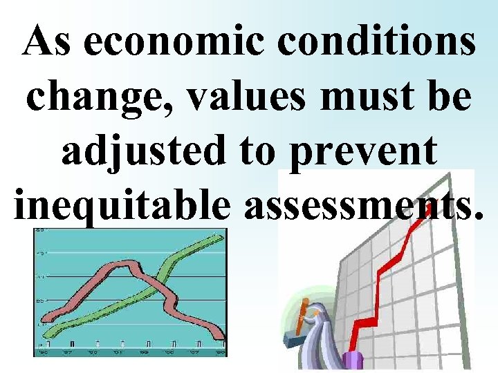 As economic conditions change, values must be adjusted to prevent inequitable assessments. 