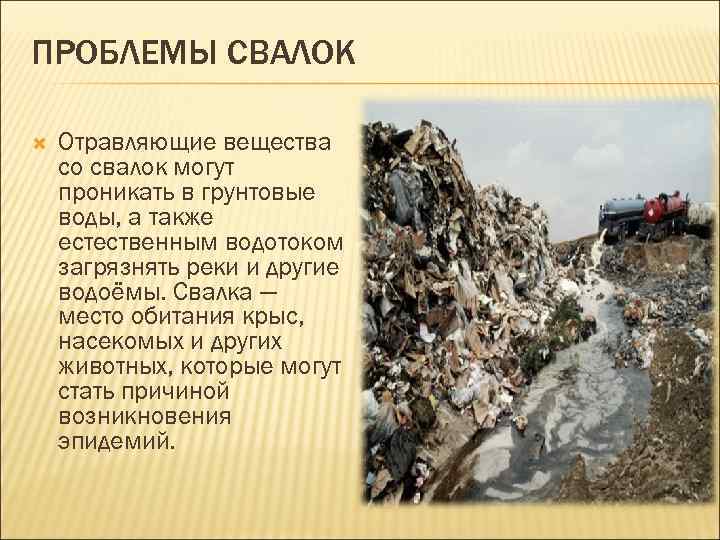 Опасность полигонов тбо. Влияние свалок на окружающую среду. Последствия свалок. Возникновение свалок.