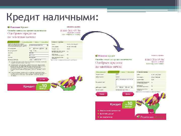 Кредит наличными: 