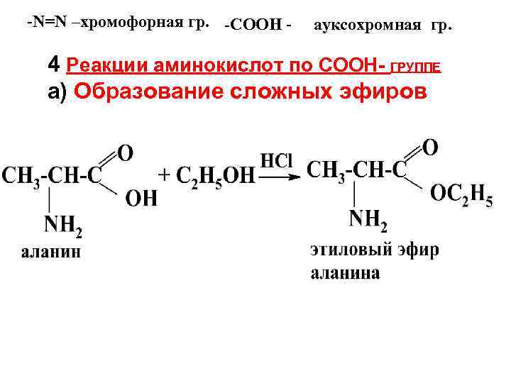 Гидроксид натрия реагирует с аминоуксусной кислотой