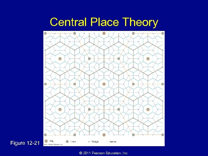 Central Place Theory Figure 12 -21 © 2011 Pearson Education, Inc. 