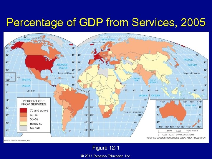 Percentage of GDP from Services, 2005 Figure 12 -1 © 2011 Pearson Education, Inc.