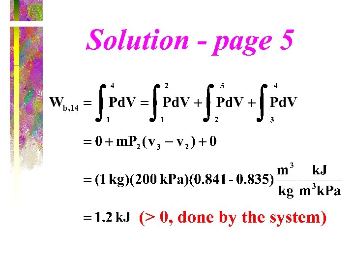 Solution - page 5 (> 0, done by the system) 
