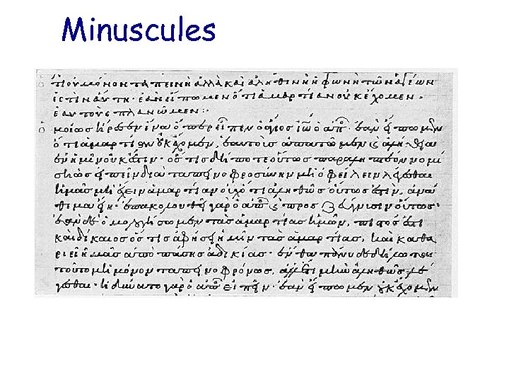 Minuscules 
