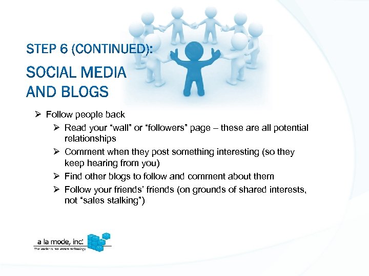 Ø Follow people back Ø Read your “wall” or “followers” page – these are