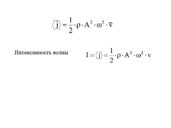 Интенсивность волны 