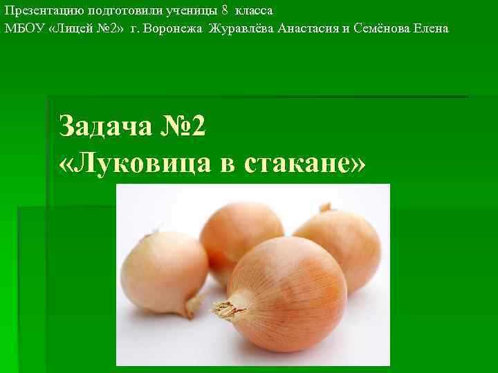 Презентацию подготовили ученицы 8 класса МБОУ «Лицей № 2» г. Воронежа Журавлёва Анастасия и