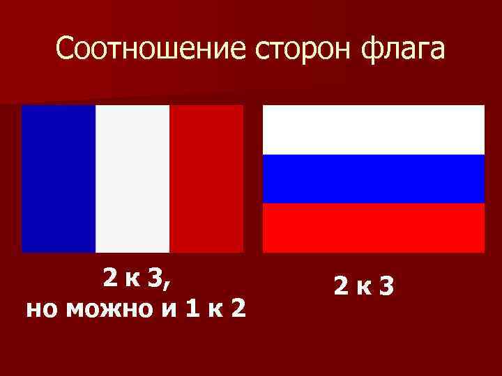 Какое соотношение сторон у нынешнего флага россии