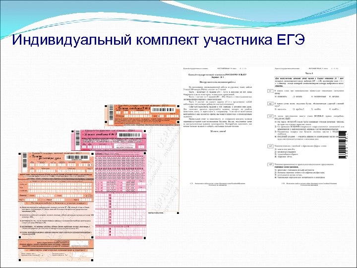 Индивидуальный комплект участника ЕГЭ 
