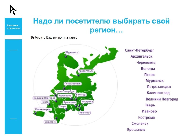 Надо ли посетителю выбирать свой регион… 