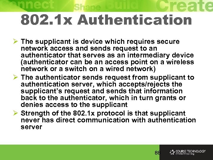 802. 1 x Authentication Ø The supplicant is device which requires secure network access