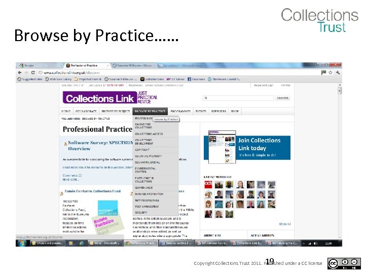 Browse by Practice…… 19 Copyright Collections Trust 2011. Published under a CC license 