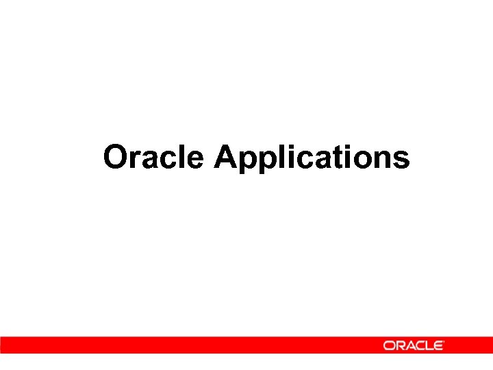 Oracle Applications 