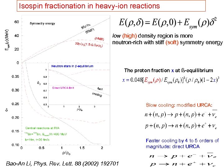 Isospin fractionation in heavy-ion reactions low (high) density region is more neutron-rich with stiff