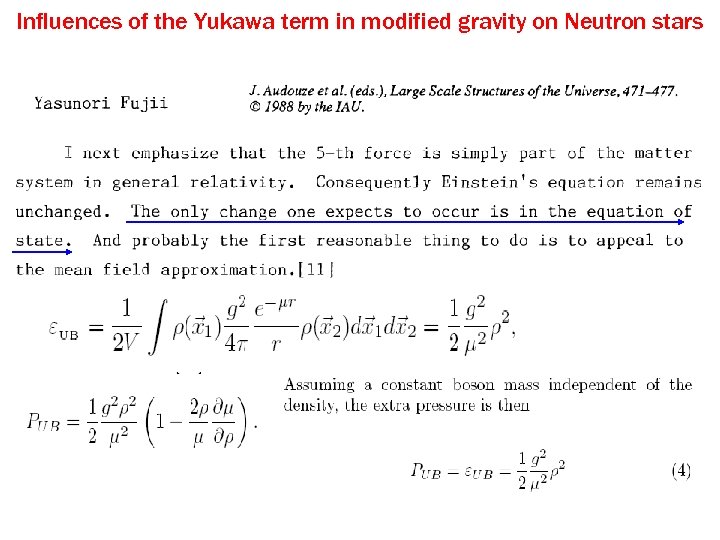 Influences of the Yukawa term in modified gravity on Neutron stars 