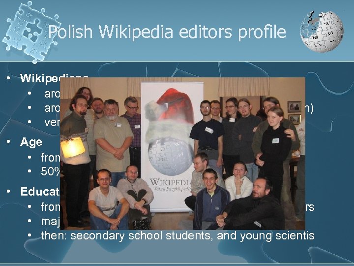 Polish Wikipedia editors profile • Wikipedians • around 200 new per day • around