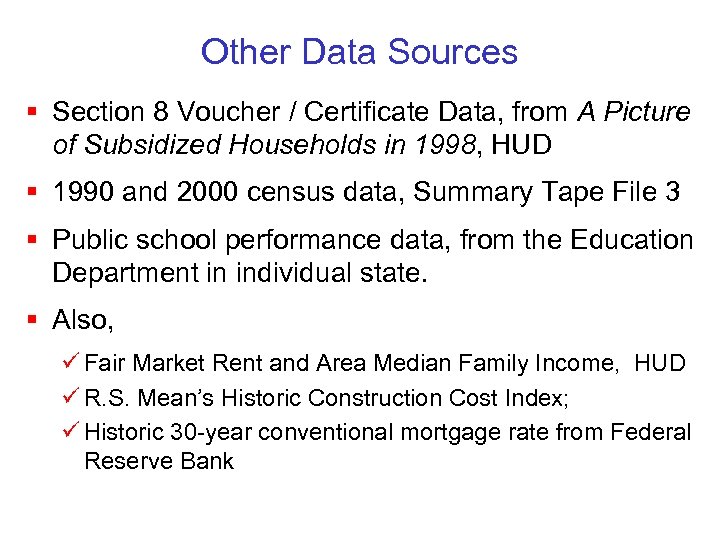 Other Data Sources § Section 8 Voucher / Certificate Data, from A Picture of