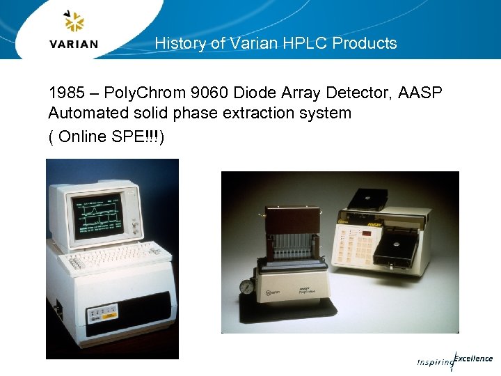 History of Varian HPLC Products 1985 – Poly. Chrom 9060 Diode Array Detector, AASP