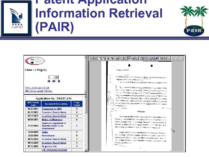 Patent Application Information Retrieval (PAIR) 