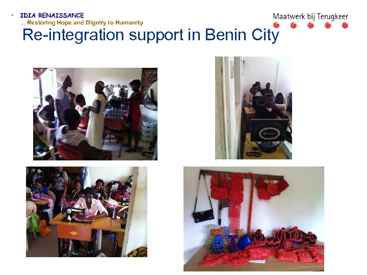 Re-integration support in Benin City 