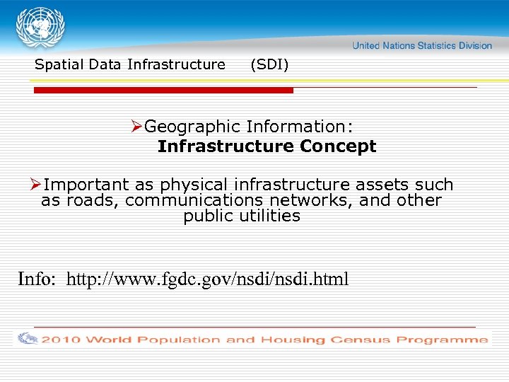 Spatial Data Infrastructure (SDI) ØGeographic Information: Infrastructure Concept ØImportant as physical infrastructure assets such