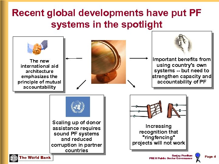 Recent global developments have put PF systems in the spotlight The new international aid