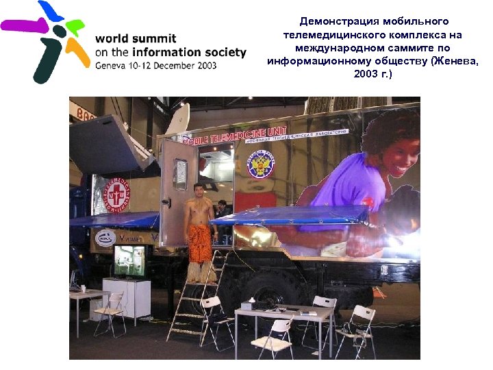 Демонстрация мобильного телемедицинского комплекса на международном саммите по информационному обществу (Женева, 2003 г. )