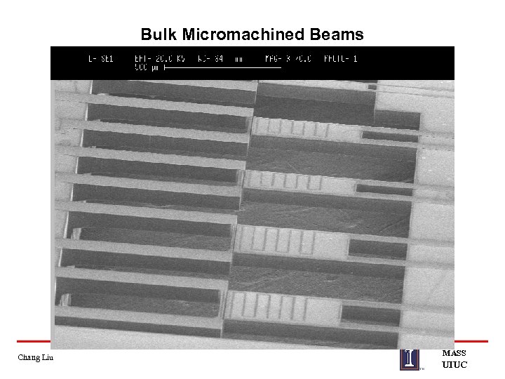 Bulk Micromachined Beams Chang Liu MASS UIUC 